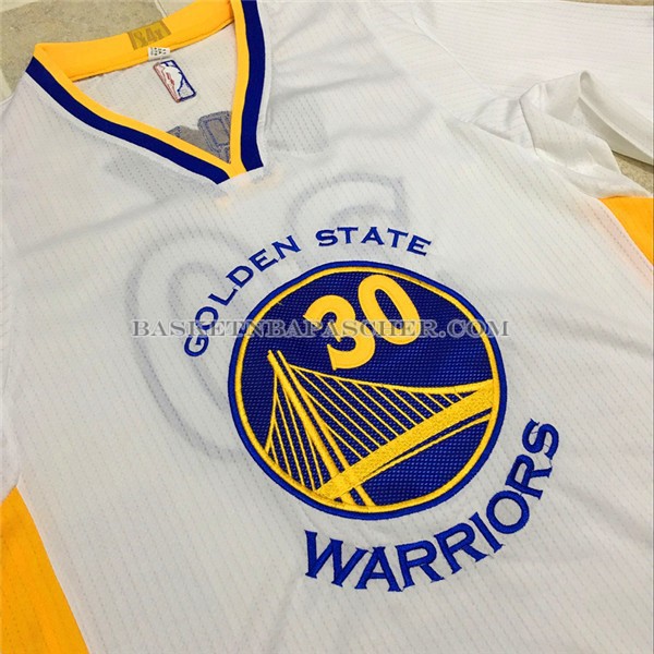 Maillot Authentique Manche Courte Golden State Warriors Curry Bl